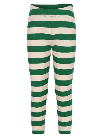 The New Chapter Legginsy "Zane" w kolorze zielono-kremowym