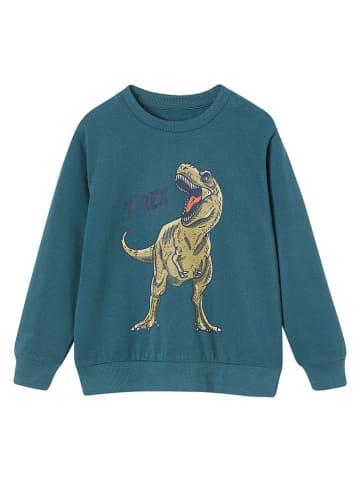 vertbaudet 2-delige set: sweatshirts groen/blauw