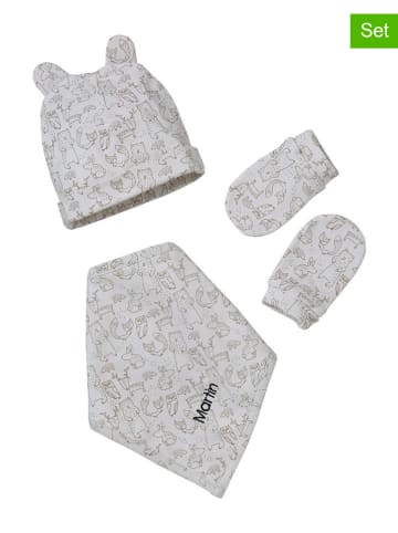 vertbaudet 3-delige winterset lichtgrijs