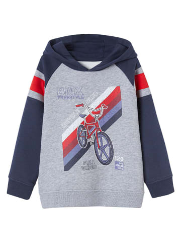 vertbaudet Hoodie in Grau/ Dunkelblau