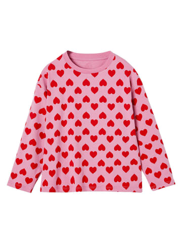 vertbaudet Longsleeve ''Ilona'' in Rosa/ Rot