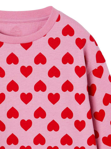 vertbaudet Longsleeve ''Ilona'' in Rosa/ Rot