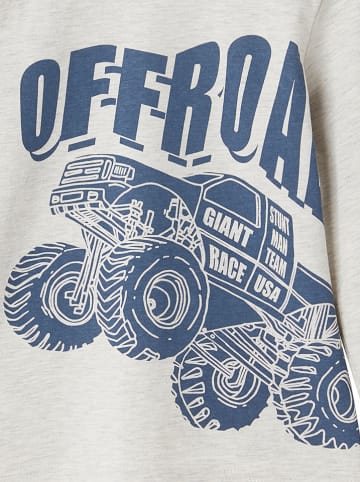 vertbaudet Longsleeve in Creme/ Blau