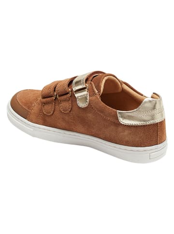 vertbaudet Leder-Sneakers ''Glea'' in Hellbraun