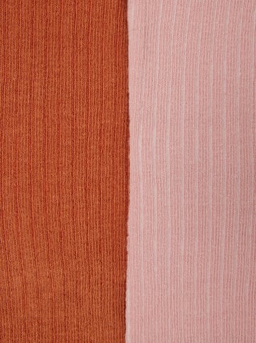 vertbaudet 2-delige set: panty's lichtroze/oranje