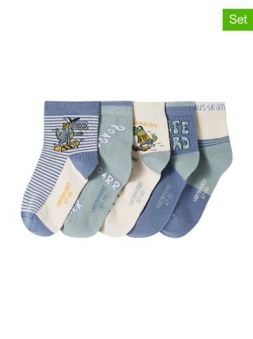 vertbaudet 5er-Set: Socken in Creme/ Hellblau