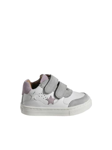 vertbaudet Skórzane sneakersy w kolorze szaro-białym