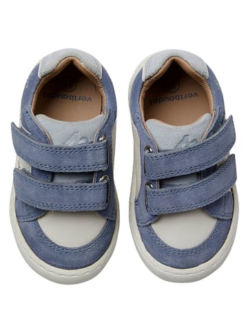 vertbaudet Leren sneakers ''Tokyo'' wit/blauw