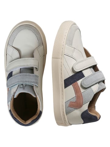 vertbaudet Skórzane sneakersy w kolorze kremowym