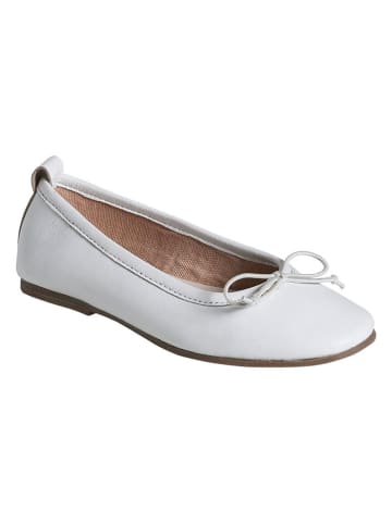 vertbaudet Leder-Ballerinas in Weiß