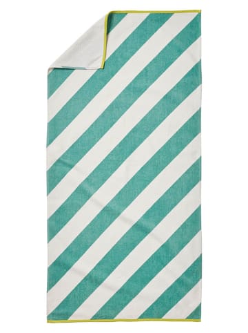 vertbaudet Duschtuch in Weiß/ Türkis