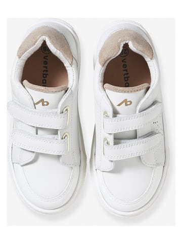 vertbaudet Skórzane sneakersy w kolorze białym