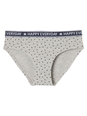 vertbaudet 5er-Set: Slips in Grau/ Weiß