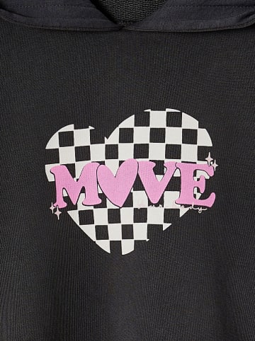 vertbaudet Hoodie in Schwarz/ Rosa/ Weiß