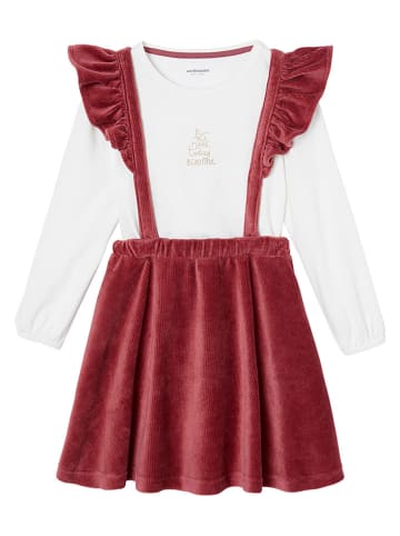 vertbaudet 2-delige outfit rood/wit