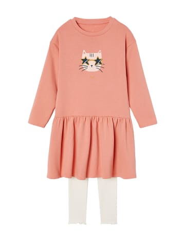 vertbaudet 2tlg. Outfit in Lachs/ Creme