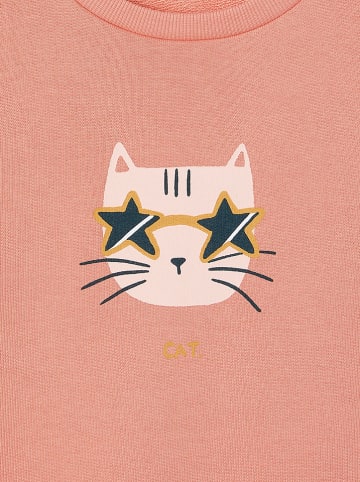 vertbaudet 2-delige outfit zalmroze/crème