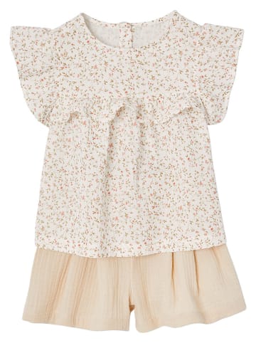 vertbaudet 2-częściowy zestaw w kolorze beżowym