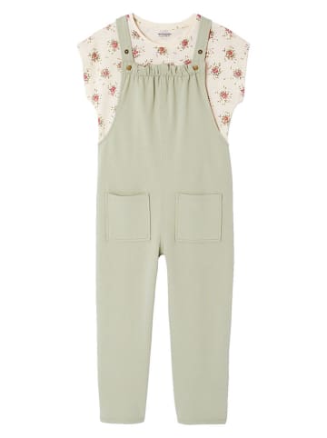 vertbaudet 2-częściowy zestaw w kolorze zielono-kremowym