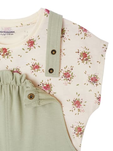 vertbaudet 2tlg. Outfit in Grün/ Creme