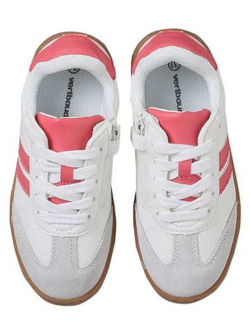 vertbaudet Sneakersy "Cindy" w kolorze biało-różowym