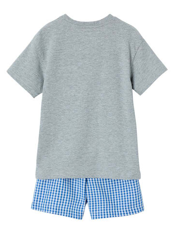 vertbaudet 2er-Set: Pyjamas in Hellblau/ Grau/ Weiß