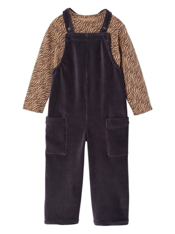 vertbaudet 2tlg. Outfit in Hellbraun/ Anthrazit