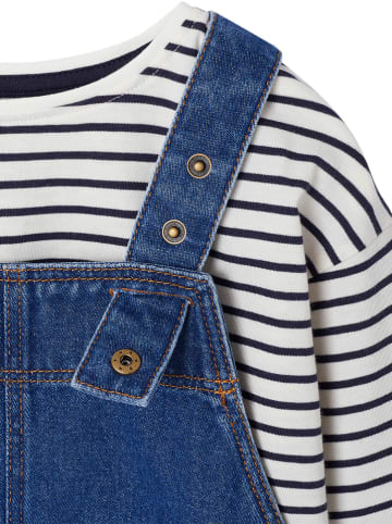 vertbaudet 2tlg. Outfit in Blau/ Weiß