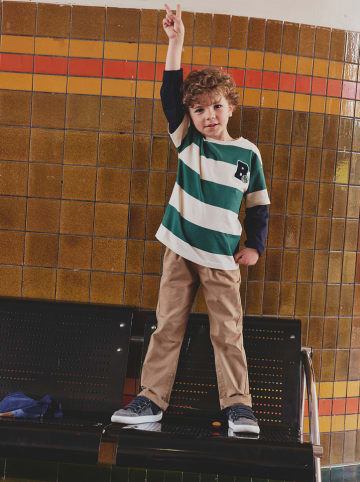 vertbaudet Koszulka w kolorze ciemnozielono-granatowym