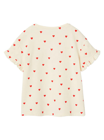 vertbaudet Shirt in Creme/ Rot