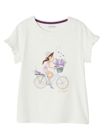 vertbaudet Shirt wit/lila
