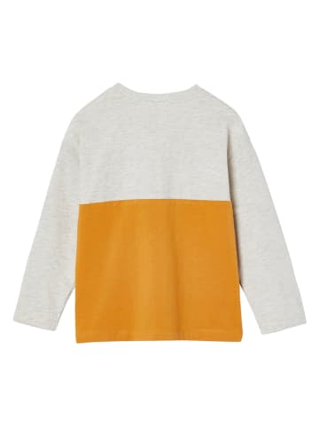 vertbaudet Longsleeve lichtgrijs/oranje