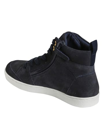 vertbaudet Leren sneakers donkerblauw