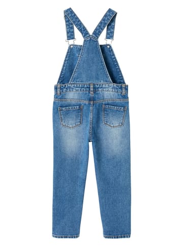 vertbaudet Ogrodniczki dżinsowe w kolorze niebieskim