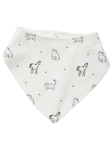 vertbaudet 2-delige set: driehoekige doeken bruin/wit