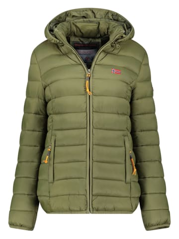 Geographical Norway Kurtka pikowana "Atikolor" w kolorze zielonym