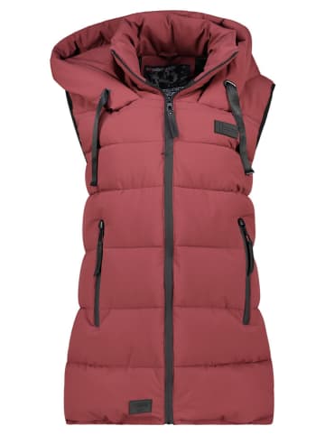 Geographical Norway Kamizelka pikowana "Dolbar" w kolorze bordowym