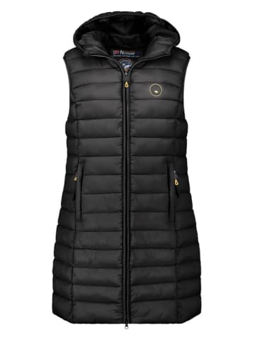 Geographical Norway Kamizelka pikowana "Vatikamap" w kolorze czarnym