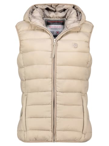 Geographical Norway Kamizelka pikowana "Vatikotal" w kolorze beżowym