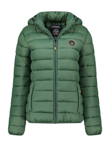 Geographical Norway Kurtka pikowana "Atikamap" w kolorze zielonym