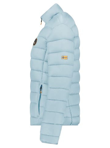 Geographical Norway Doorgestikte jas "Atikamap" lichtblauw