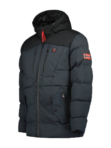 Geographical Norway Kurtka pikowana "Cachot" w kolorze czarno-granatowym