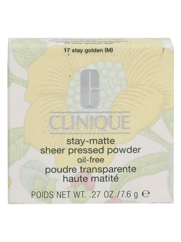 Clinique Poeder "Stay-Matte Sheer Pressed Powder - #17 Stay Golden", 7,6 g