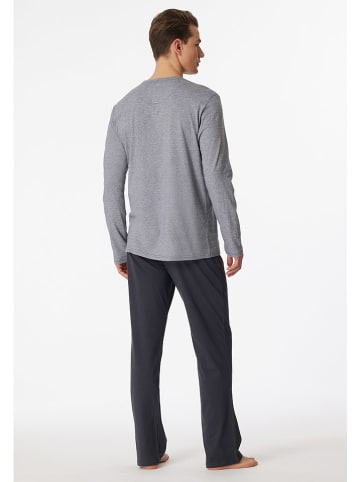 Schiesser Pyjama grijs/antraciet