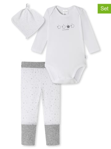 Schiesser 3-częściowy zestaw w kolorze szaro-białym