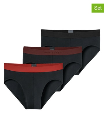 Schiesser 3er-Set: Slips in Schwarz