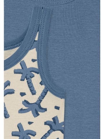 Schiesser 2-delige set: rompers crème/blauw