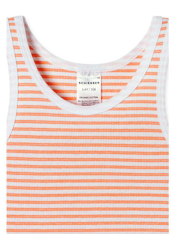 Schiesser Top in Weiß/ Orange