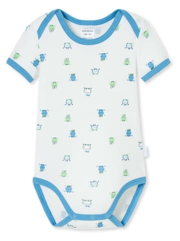 Schiesser Romper wit/lichtblauw