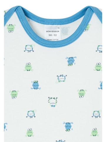 Schiesser Romper wit/lichtblauw